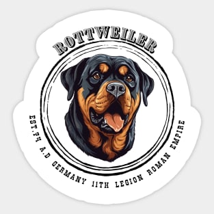 Rustic Rottweiler Logo Sticker